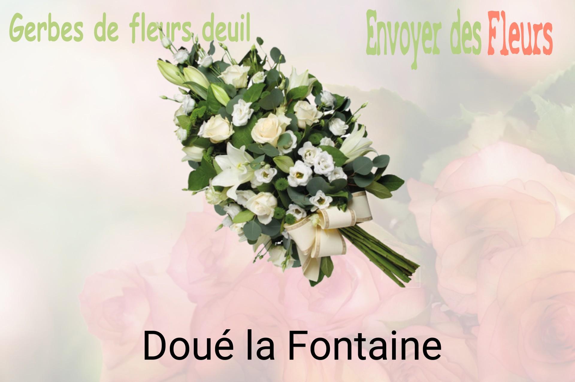 Gerbe de fleurs de deuil livrée à Doué-la-Fontaine